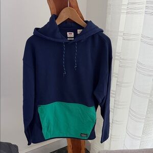 Levi's Blue and Green Men's Hoodie